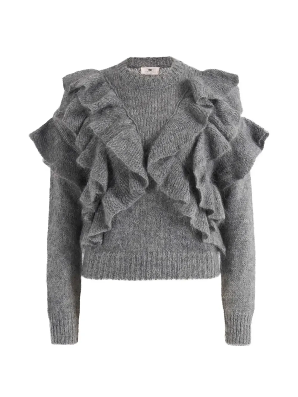 Elisabetta Franchi knit pullover with ruffles