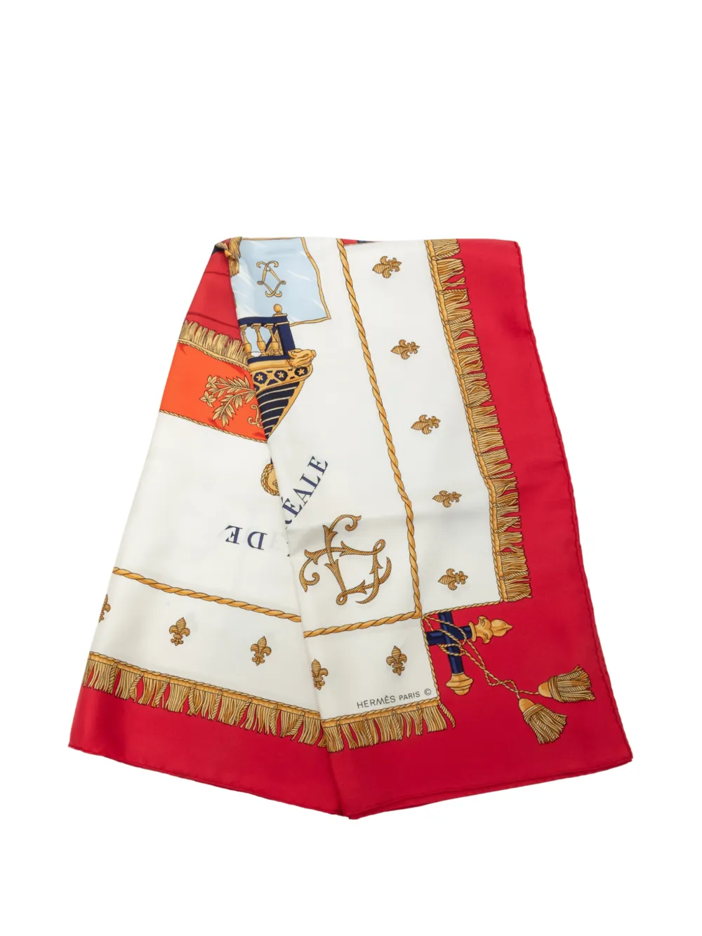 Hermès Pre-Owned 20th Century Vue du Carrosse de la Galere La Reale 90 Seidenschal - Rot