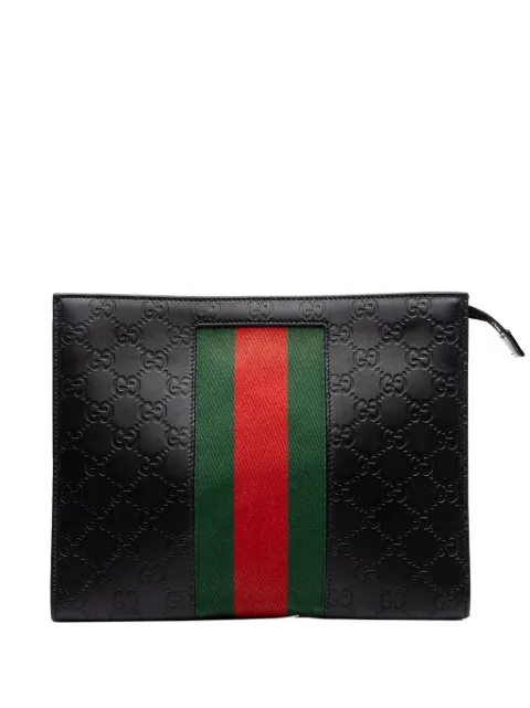 Gucci Pre-Owned 2000-2015 Guccissima Web clutch bag