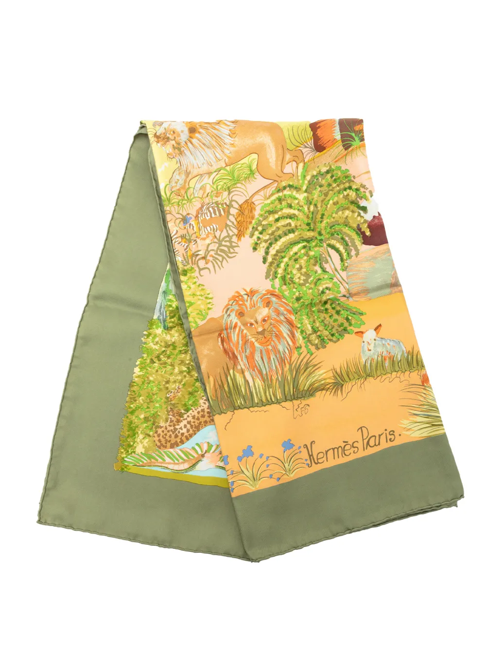 Hermès Pre-Owned 20th Century Nuba Mountain Seidenschal 90cm - Grün