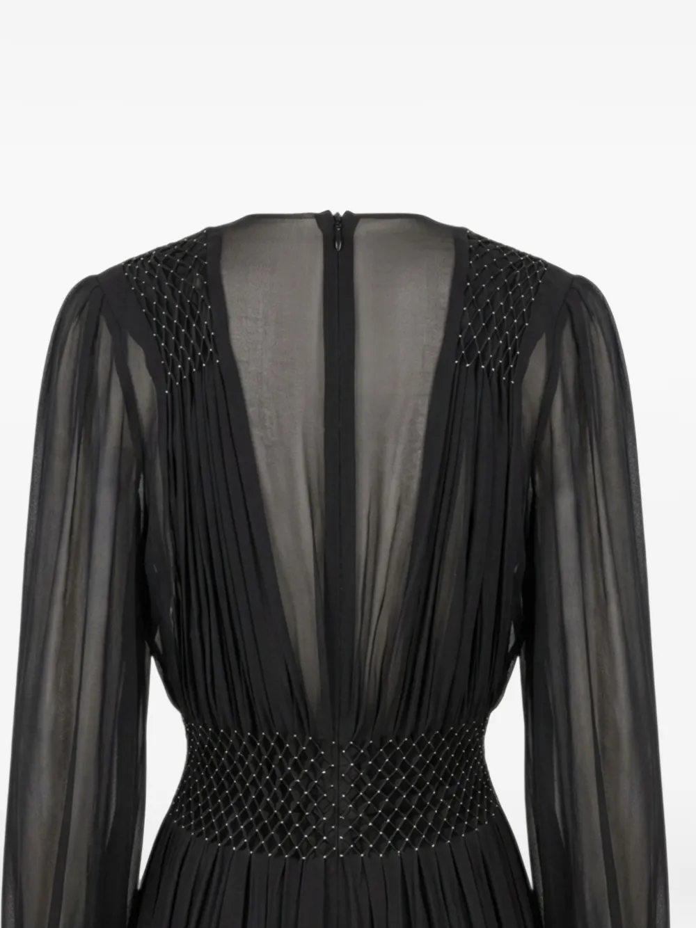 ZIMMERMANN Ascent smocked midi dress Zwart