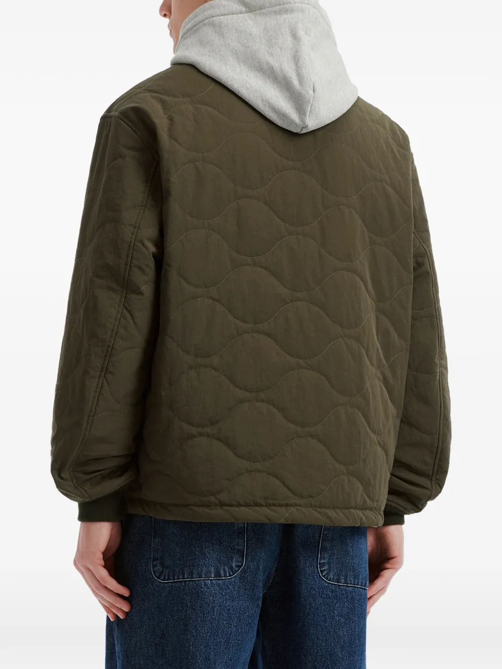 CHOCOOLATE quilted hooded jacket Groen