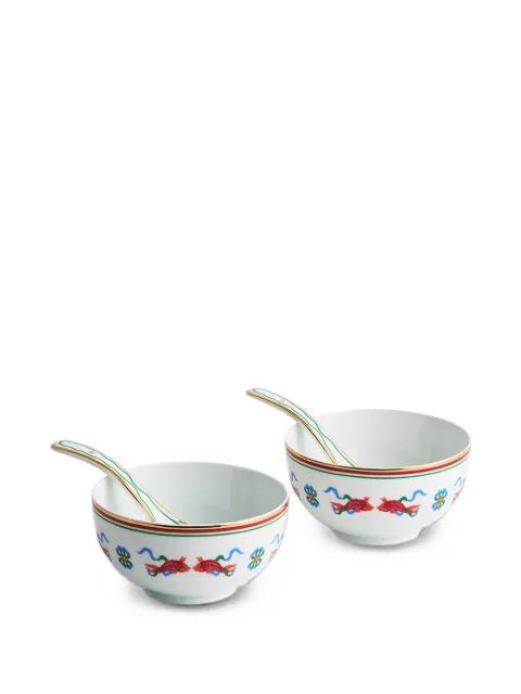 Shanghai Tang Golden Ripples bowl set