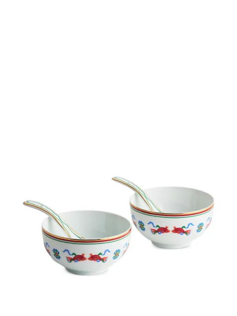 Shanghai Tang Golden Ripples bowl set