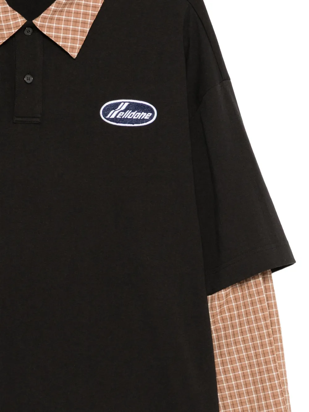 We11done Gelaagd poloshirt Zwart
