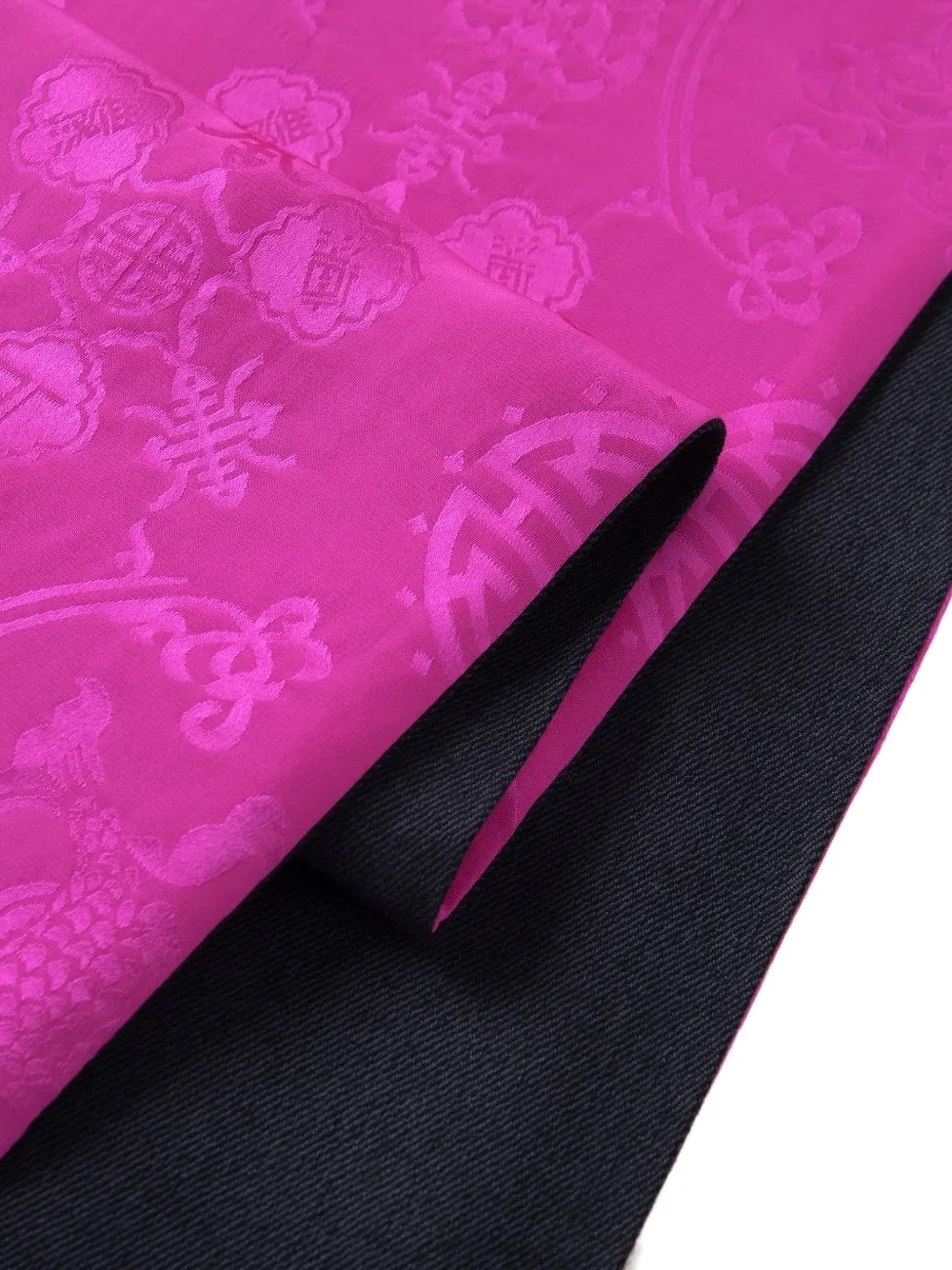 Shanghai Tang Two-Faced sjaal met jacquard Roze