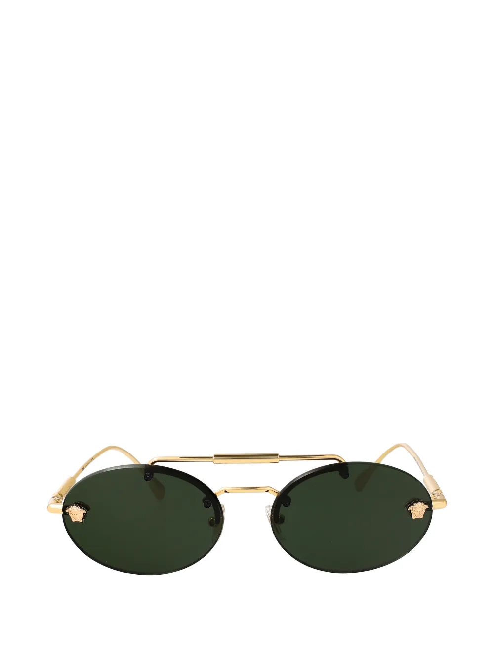 Versace Eyewear Medusa oval-frame sunglasses - Oro