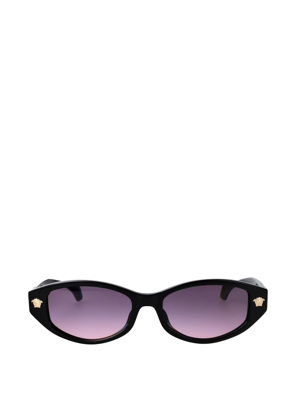 Versace Eyewear Medusa oval-frame sunglasses - Nero