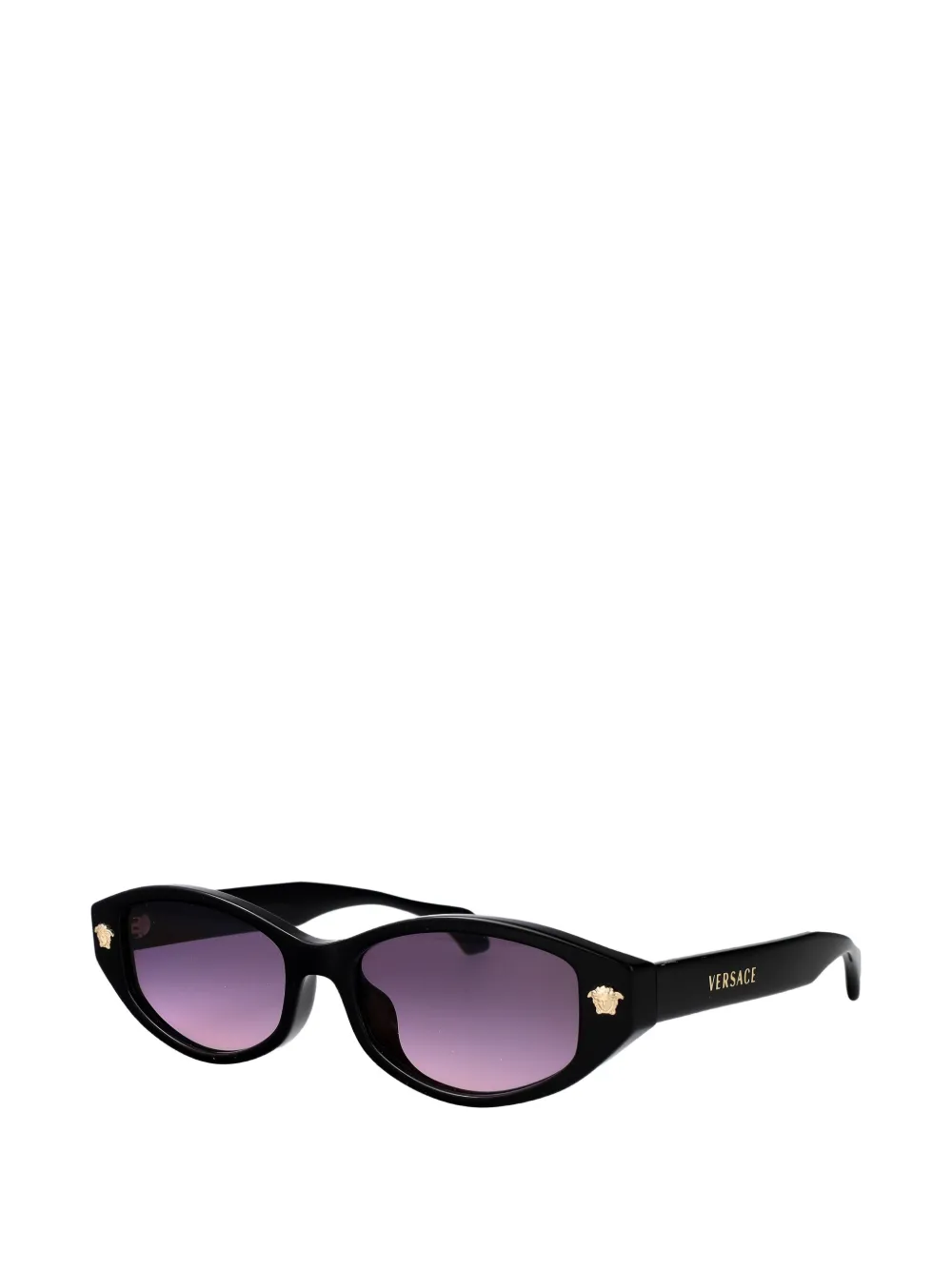Versace Eyewear Zonnebril met ovaal montuur Zwart