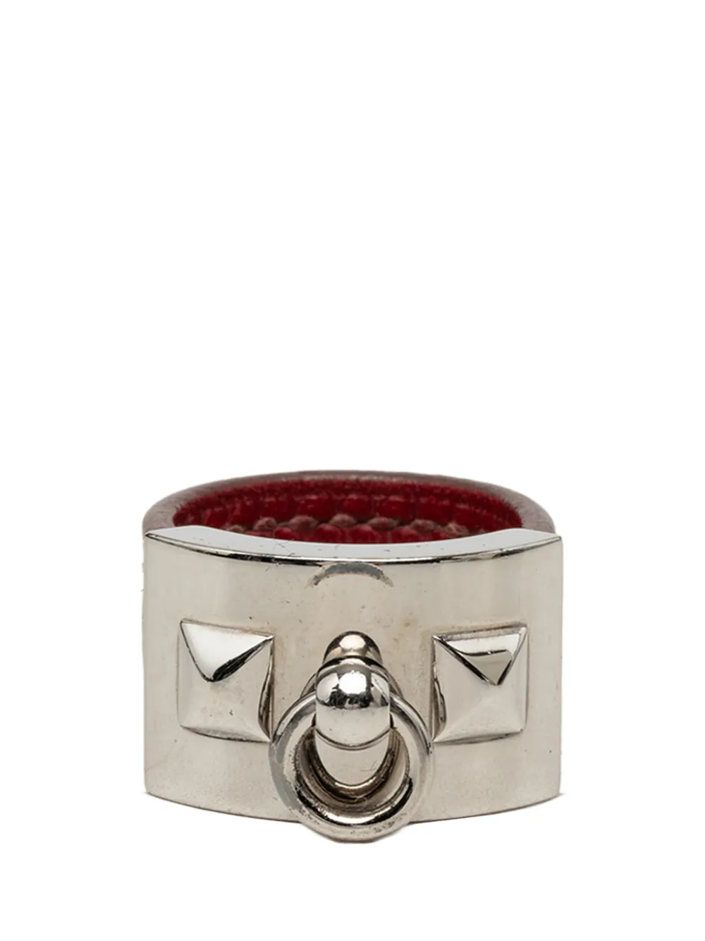 Hermès Pre-Owned 2000-2020 palladierter Collier de Chien Ring - Silber
