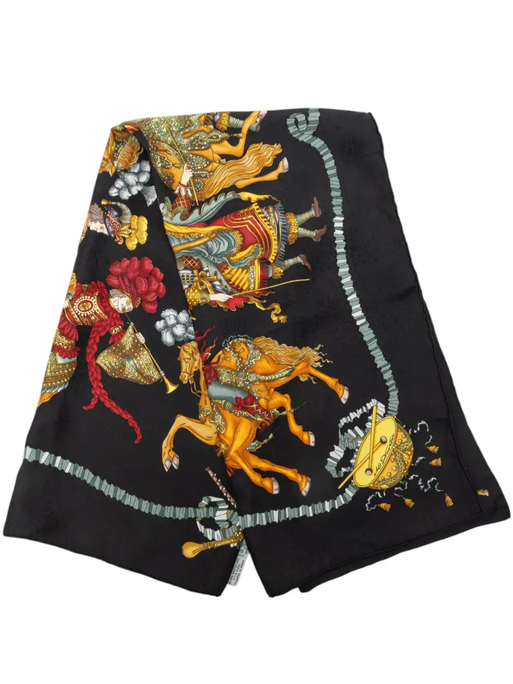 Hermès Pre-Owned 2000-2026 Les Fetes du Roi Soleil Seidenschal 90cm - Schwarz