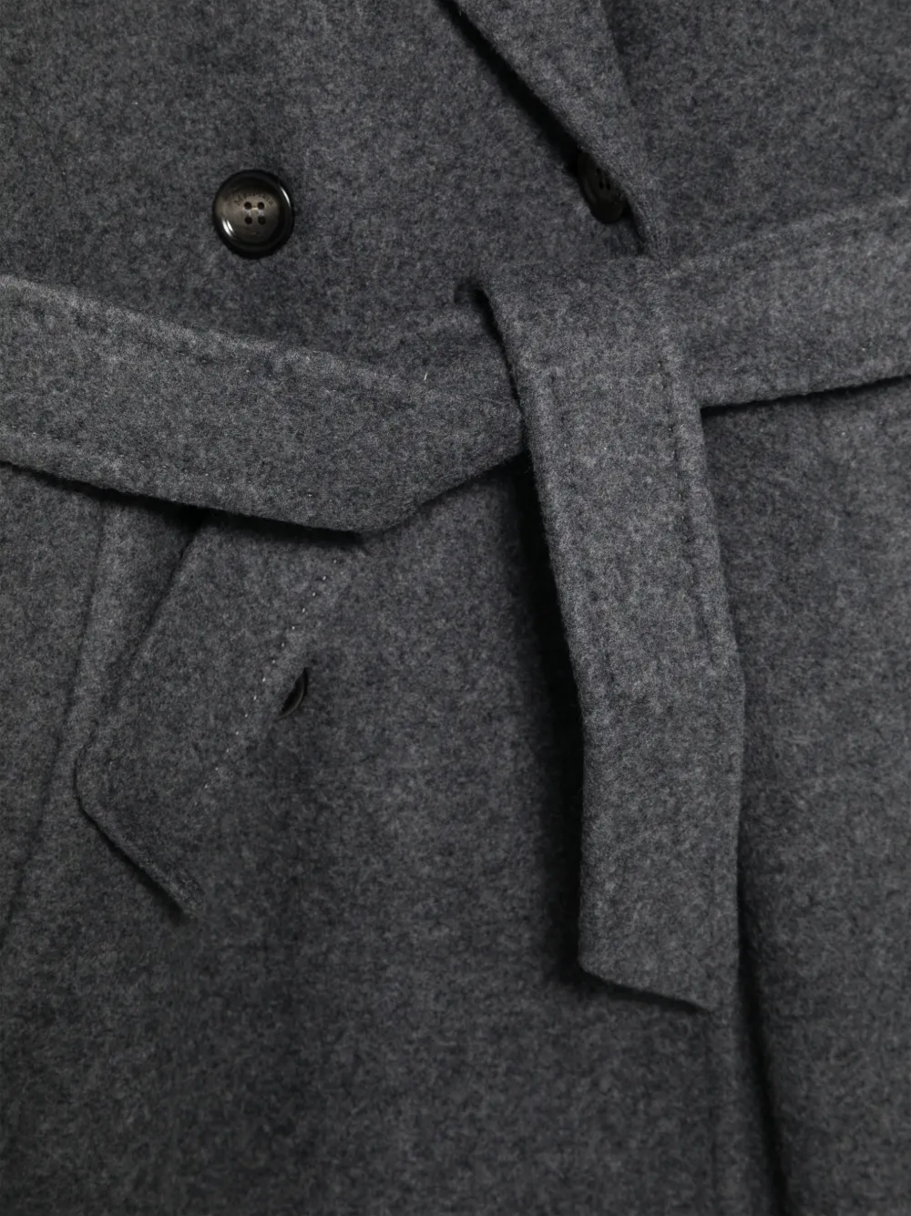 Max Mara oversized double jersey coat dark grey Grijs