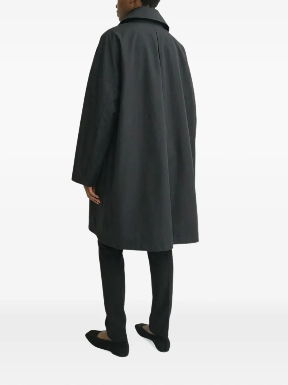 TOTEME button-up oversized coat Zwart