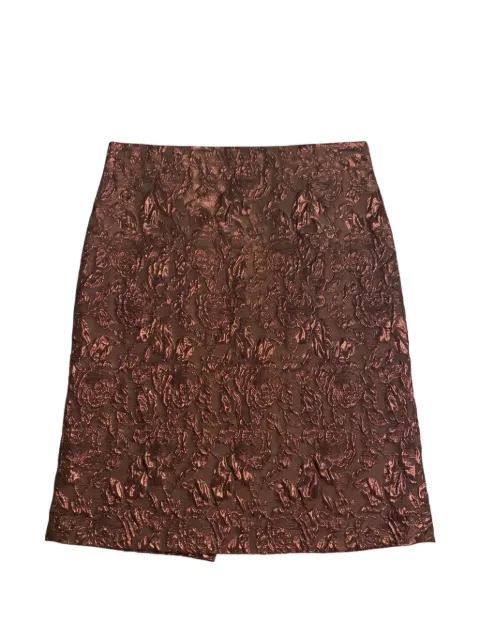 Lunatica Milano floral-jacquard pencil mini skirt