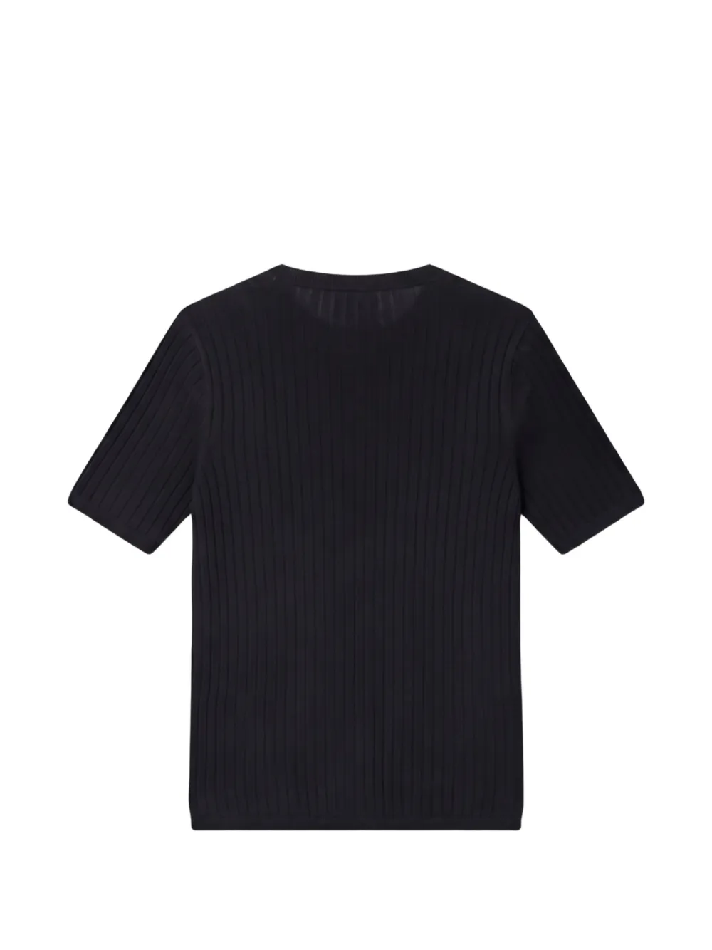 Roberto Collina ribbed-knit short-sleeve T-shirt Zwart