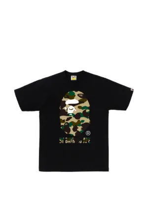 A BATHING APE チェック柄 APE HEAD Tシャツ 黒JP(M) A BATHING APE® Ape Head check-print T-shirt | Black | FARFETCH AO