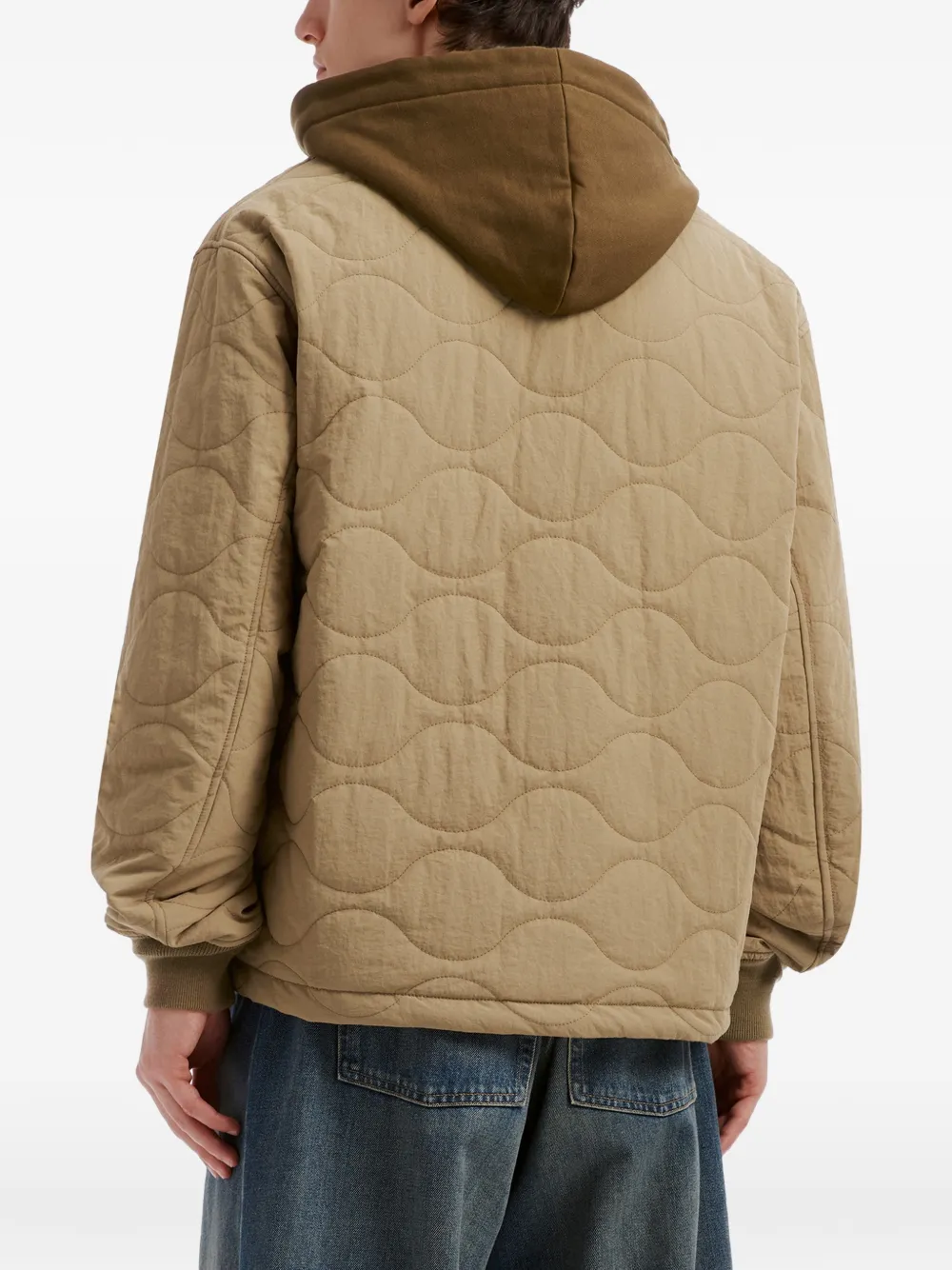 CHOCOOLATE quilted hooded jacket Beige
