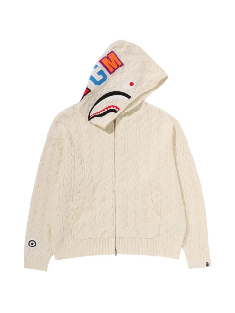 A BATHING APE® هودي 'شارك' بحياكة الضفيرة