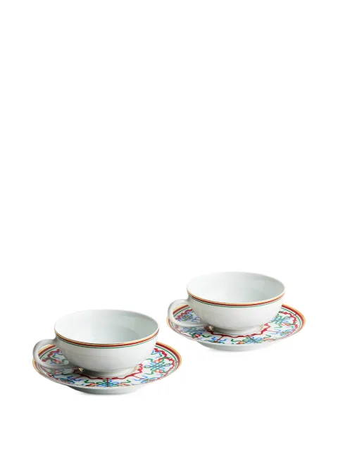 Shanghai Tang set de taza de café Golden Ripples