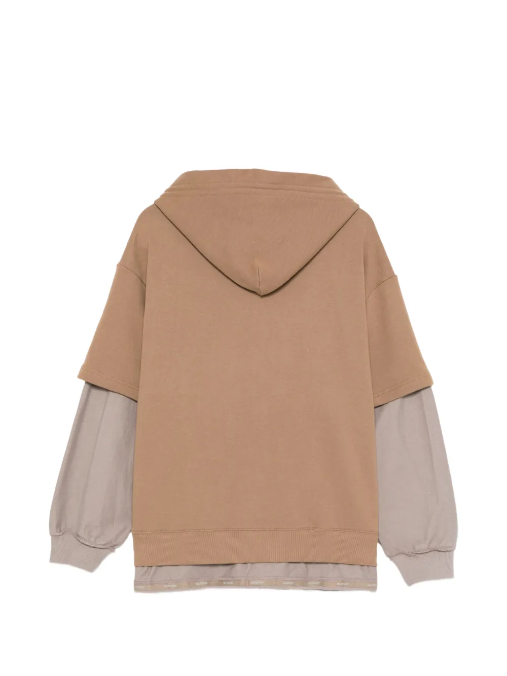We11done layered double-string zip-up hoodie Bruin