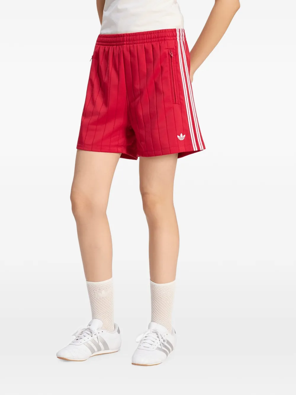 adidas Firebird side-stripe logo-embroidered shorts