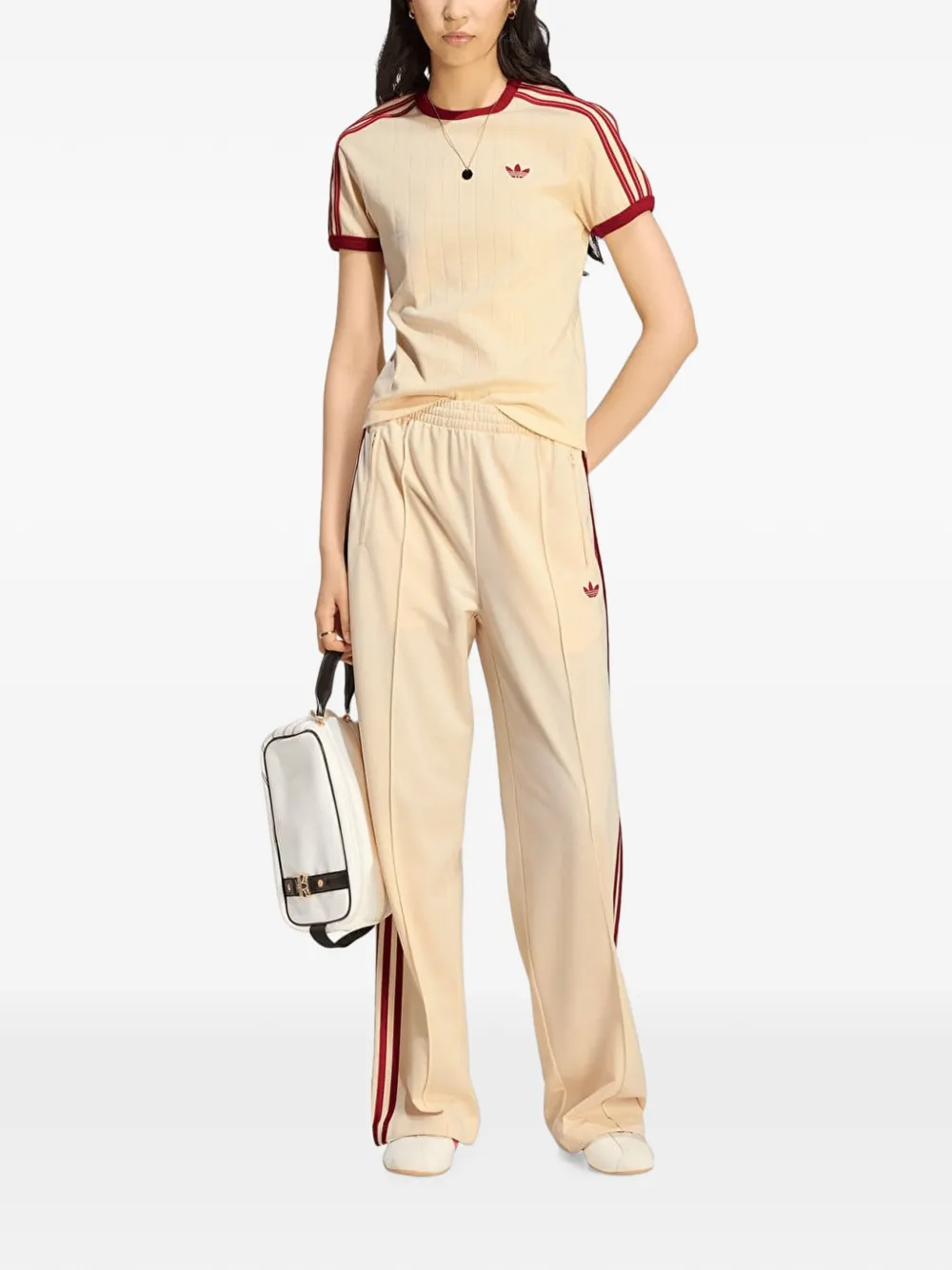 adidas T-shirt met geborduurd logo Geel