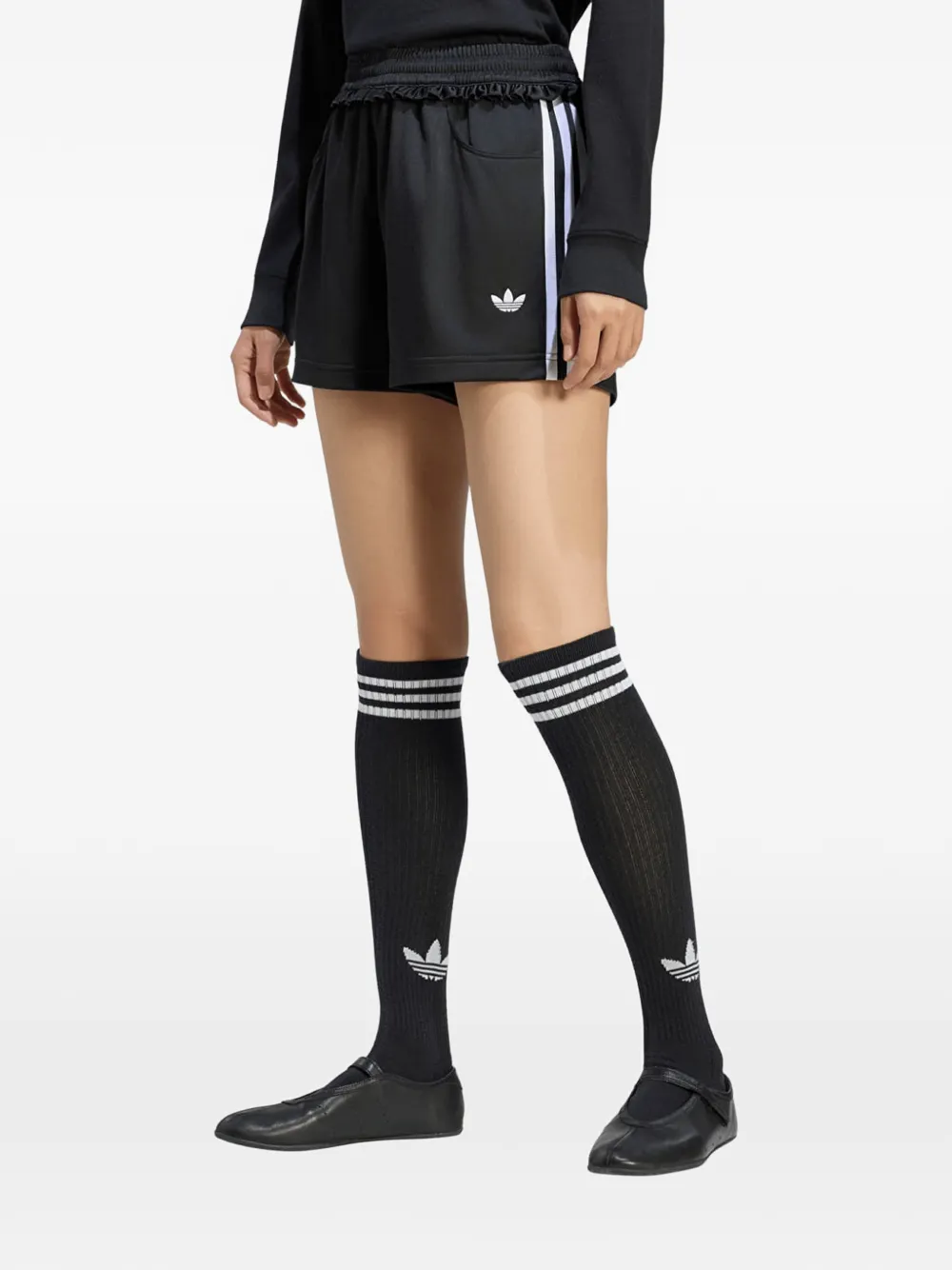 adidas Firebird pleated shorts - Nero