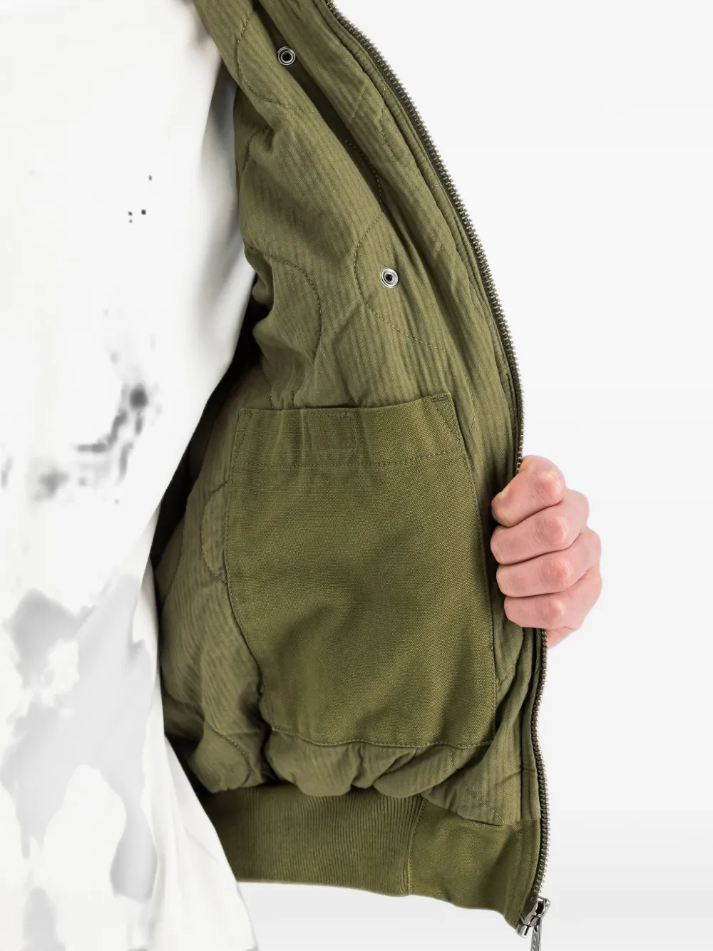 Alpha Industries CWU-45 P D-Tec hooded bomber jacket Groen