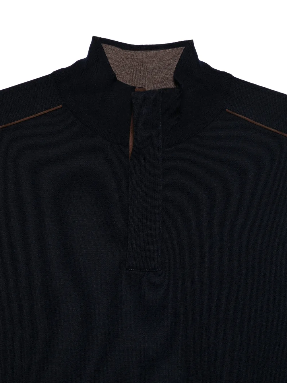 Paul & Shark Gebreide trui met kwartrits Blauw