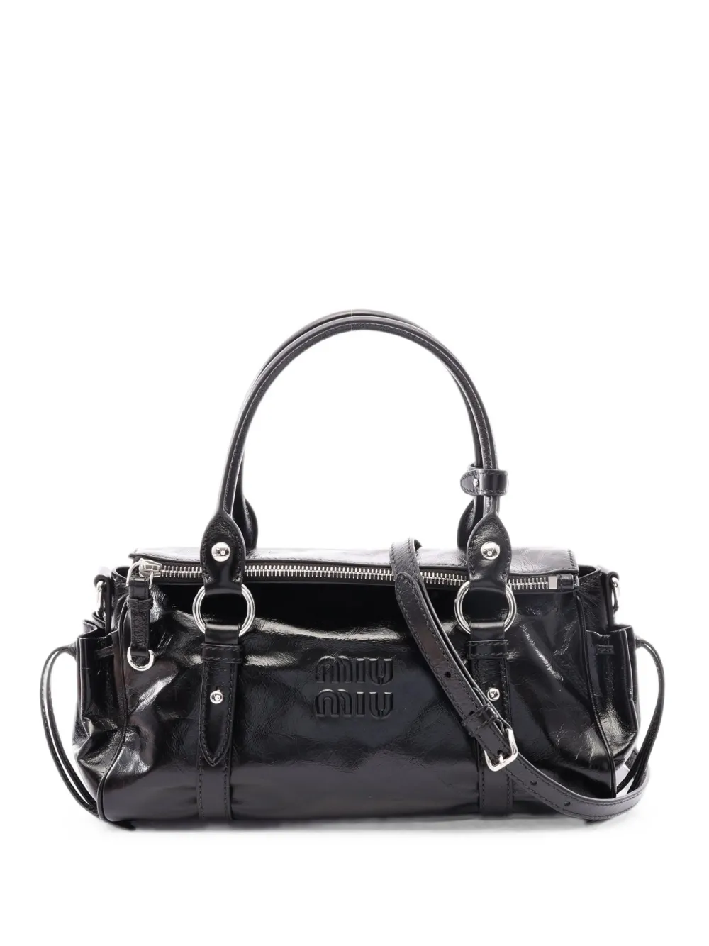 Miu Miu Pre-Owned 2020s Vitello Shine 2-way tote bag - Nero