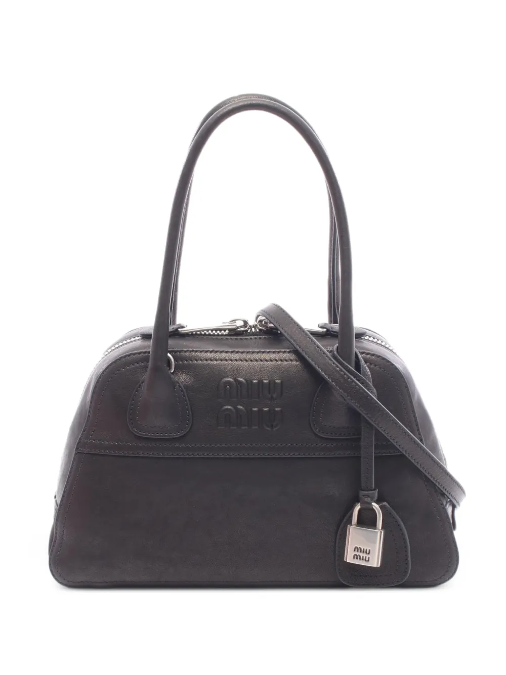 Miu Miu Pre-Owned 2020s Vivant leather tote bag - Nero