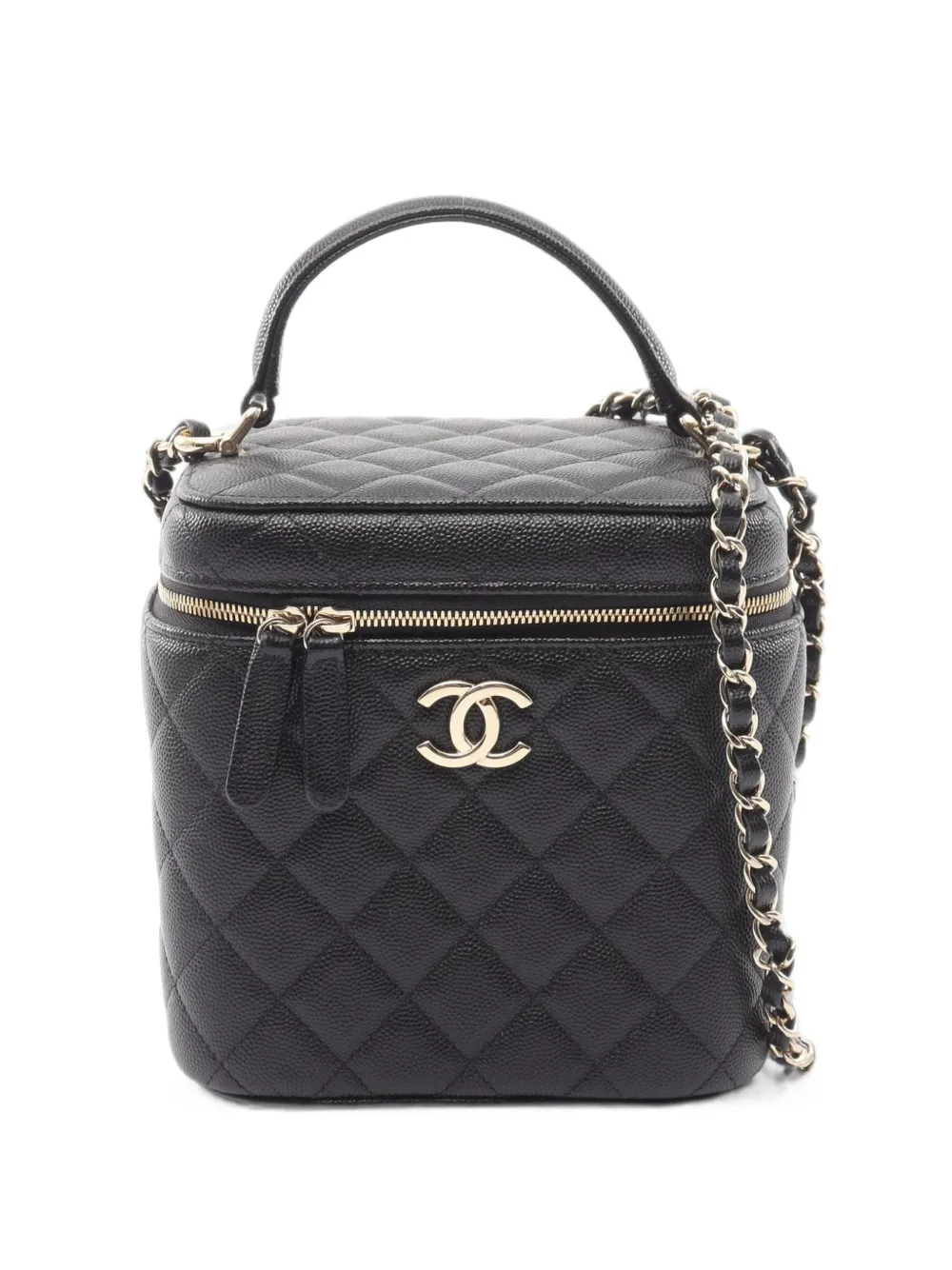 CHANEL Pre-Owned Matelassé leather vanity case - Nero