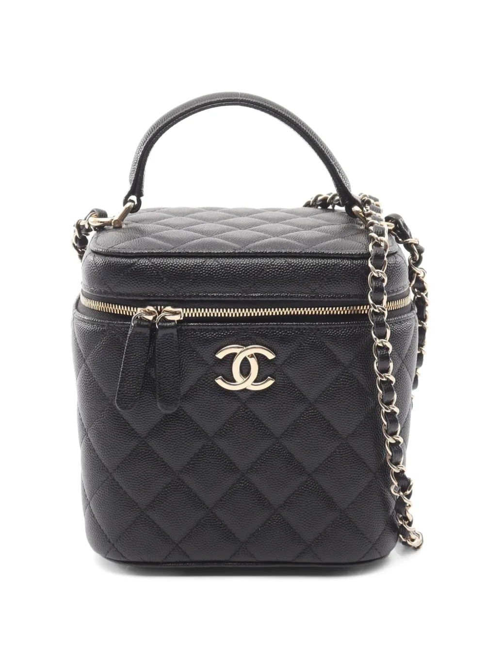 CHANEL Pre-Owned Matelassé leather vanity case - Nero