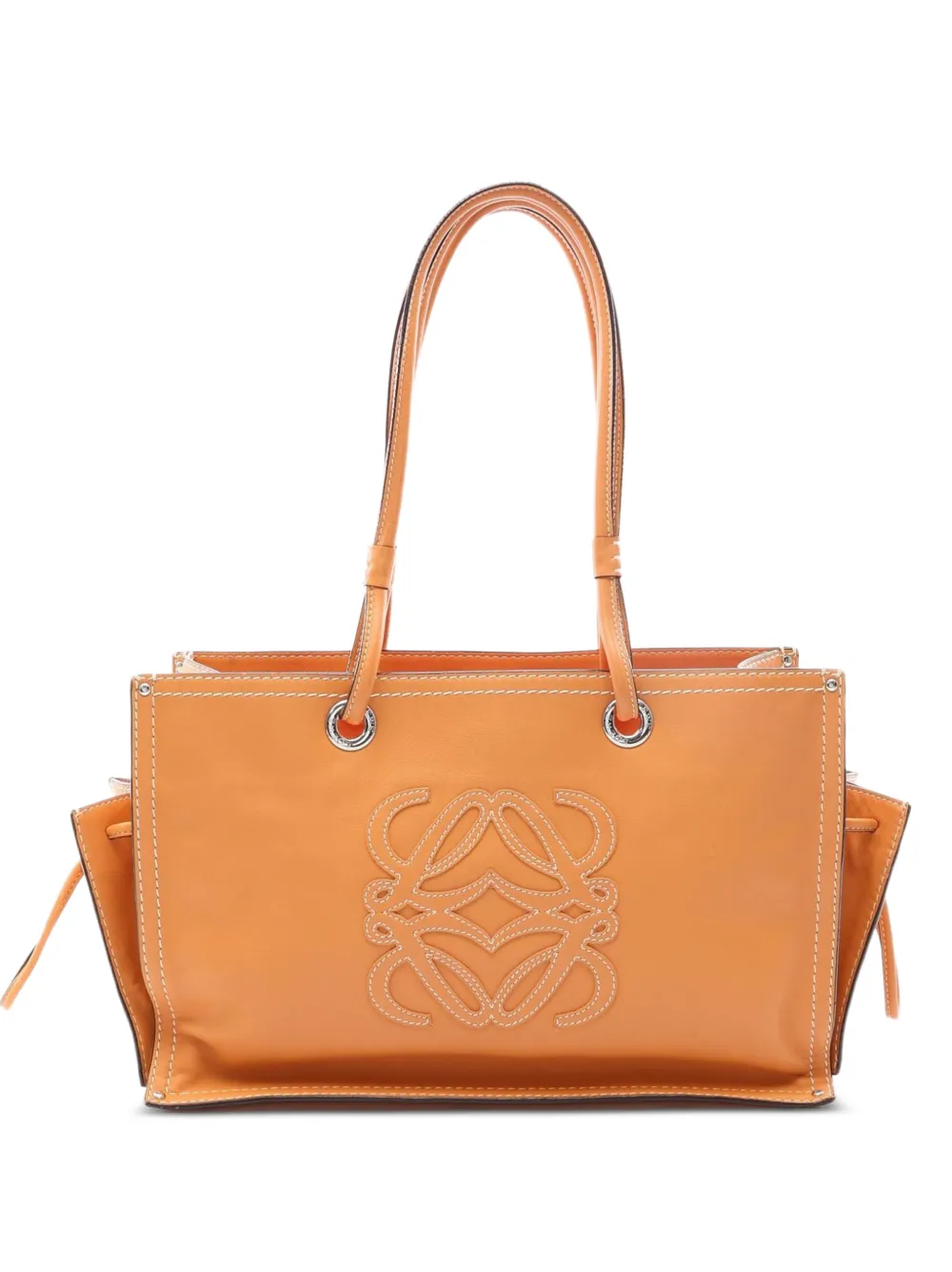 Loewe Pre-Owned 2010s Anagram leather tote bag - Orange