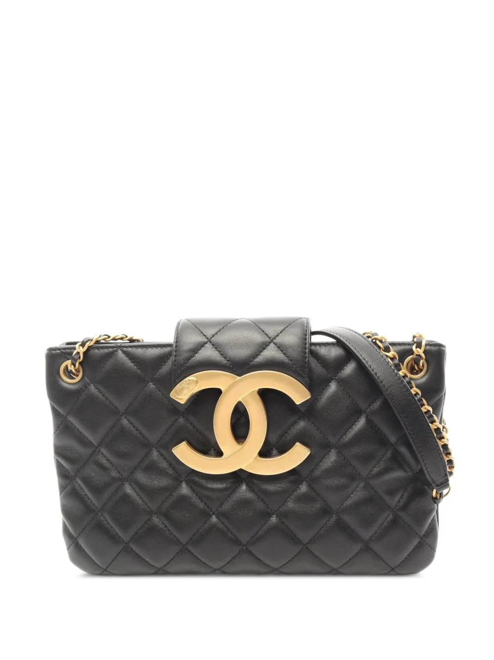 CHANEL Pre-Owned Matelassé CC leather shoulder bag - Black