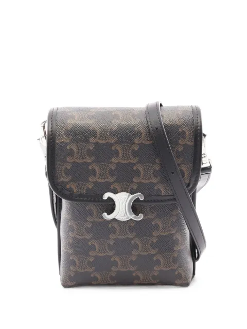 Celine Pre-Owned Triomphe logo-pattern mini messenger bag