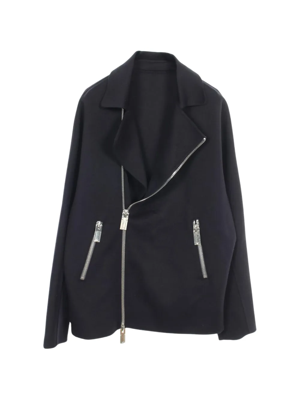 Emporio Armani Pre-Owned 2000s cashmere zip-up coat - Blau