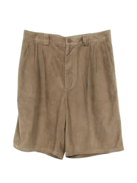 Giorgio Armani Pre-Owned 2010s pleated suede shorts