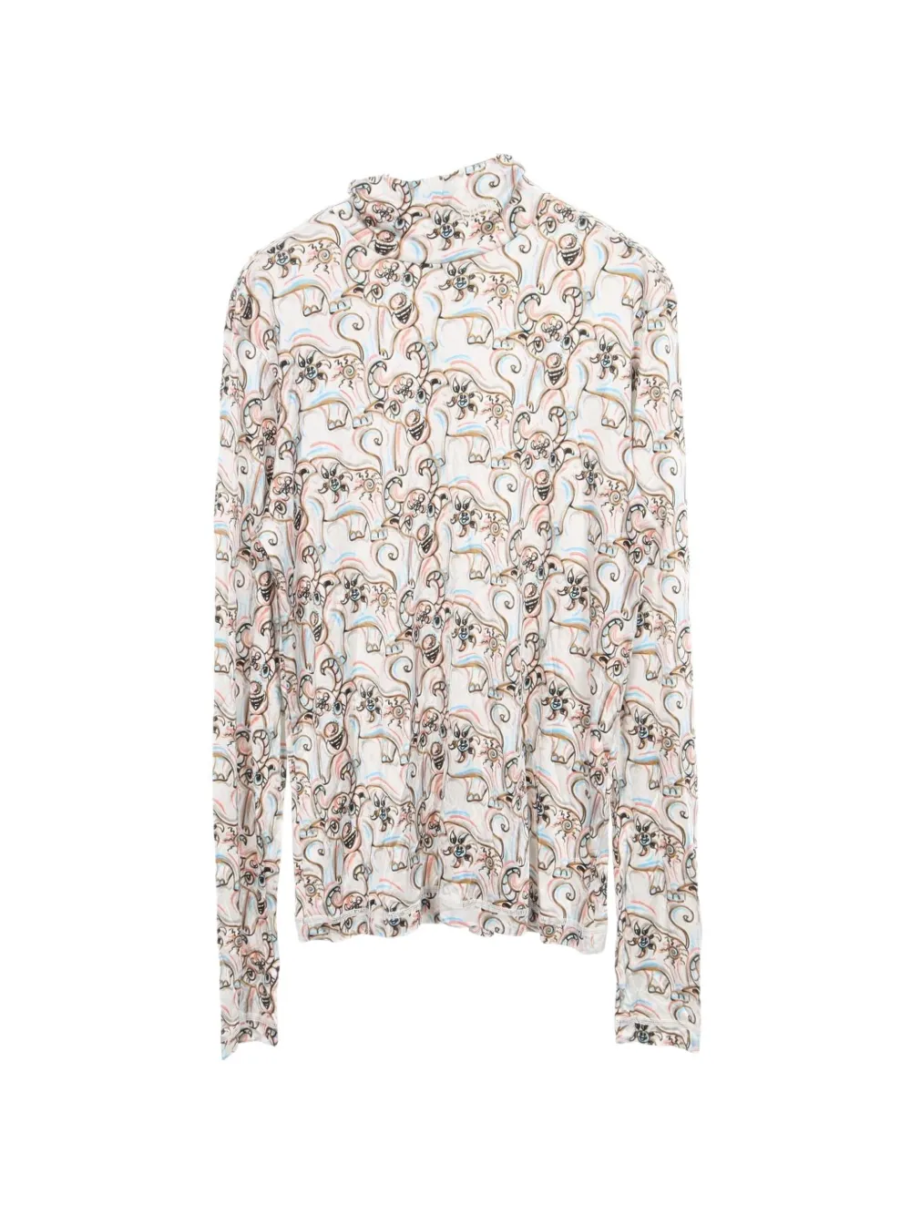 Christian Dior Pre-Owned x Kenny Scharf 2010 high-neck top - Weiß
