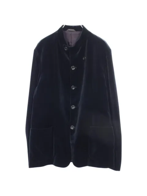 Giorgio Armani Pre-Owned 2000s stand collar velour jacket
