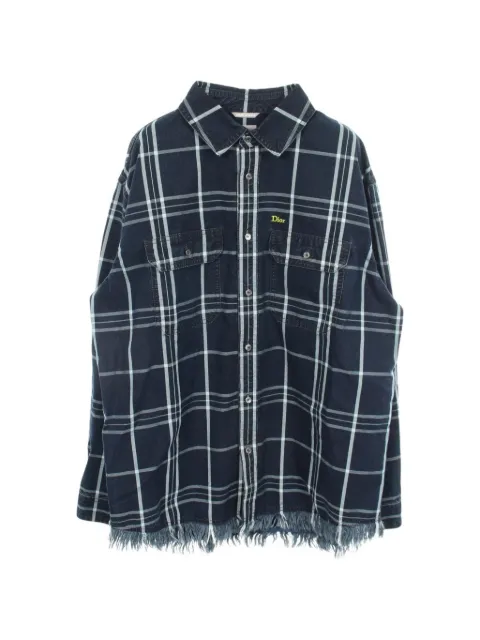 Christian Dior Pre-Owned 2010 plaid fringe shirt