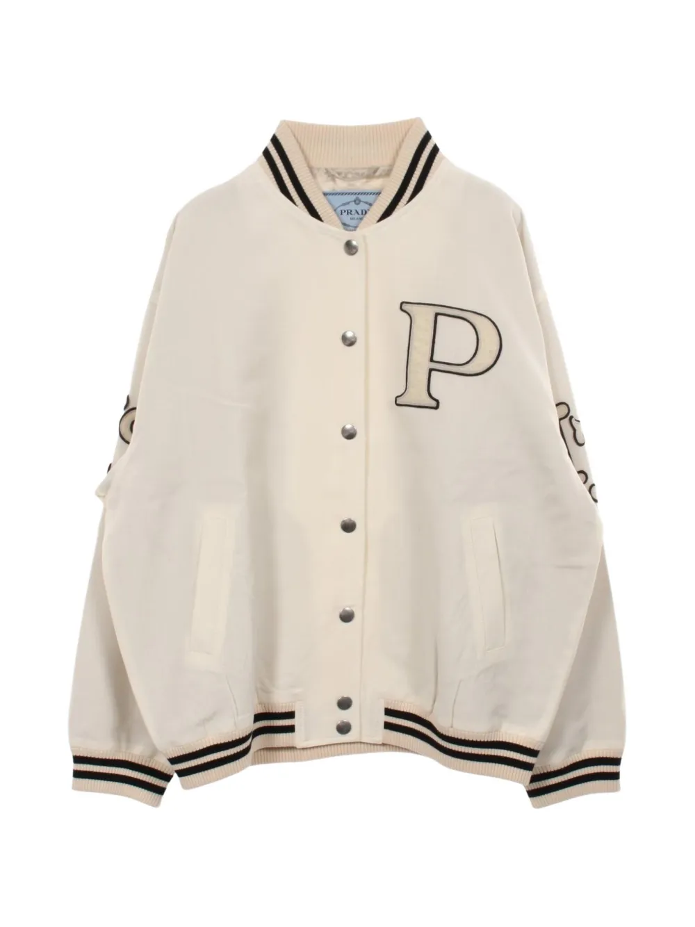 Prada Pre-Owned 2010s patch-design bomber jacket - Toni neutri