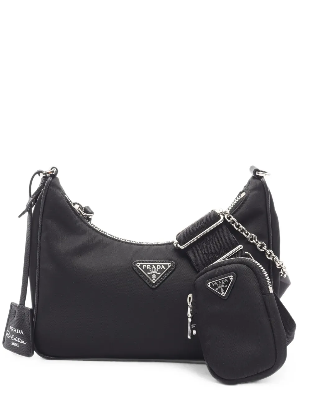 Prada Pre-Owned 2010s Re-Edition 2005 chain shoulder bag - Nero