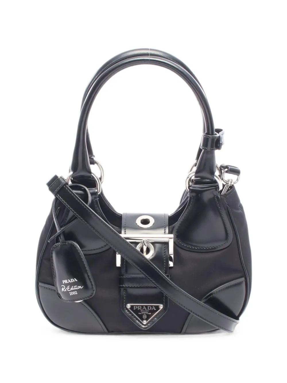 Prada Pre-Owned 2010s Moon buckle-fastening handbag - Nero