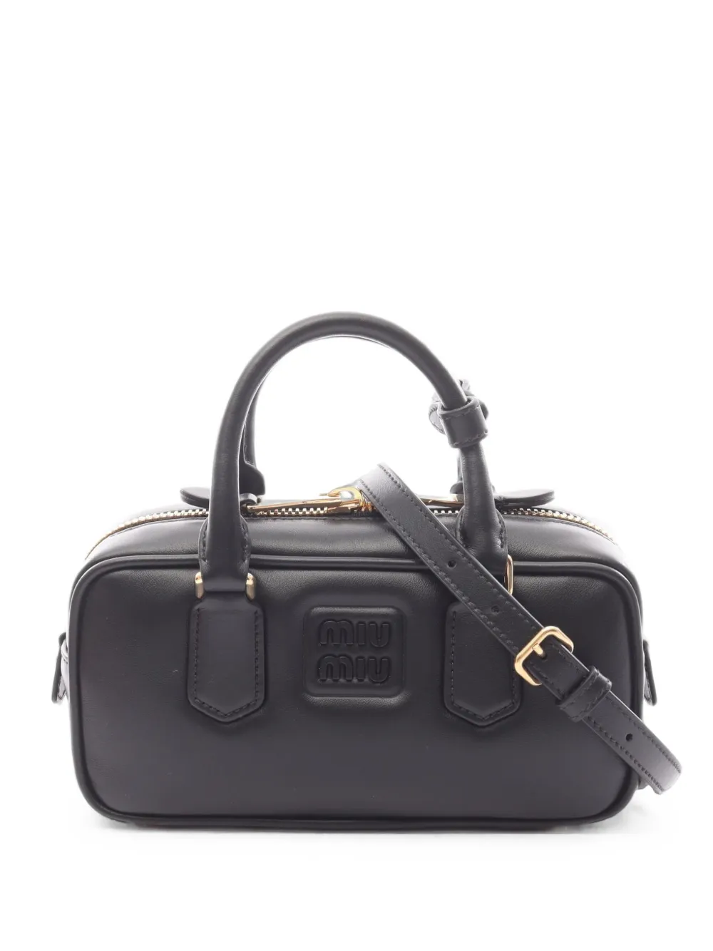 Miu Miu Pre-Owned Arkady logo-embossed tote bag - Nero