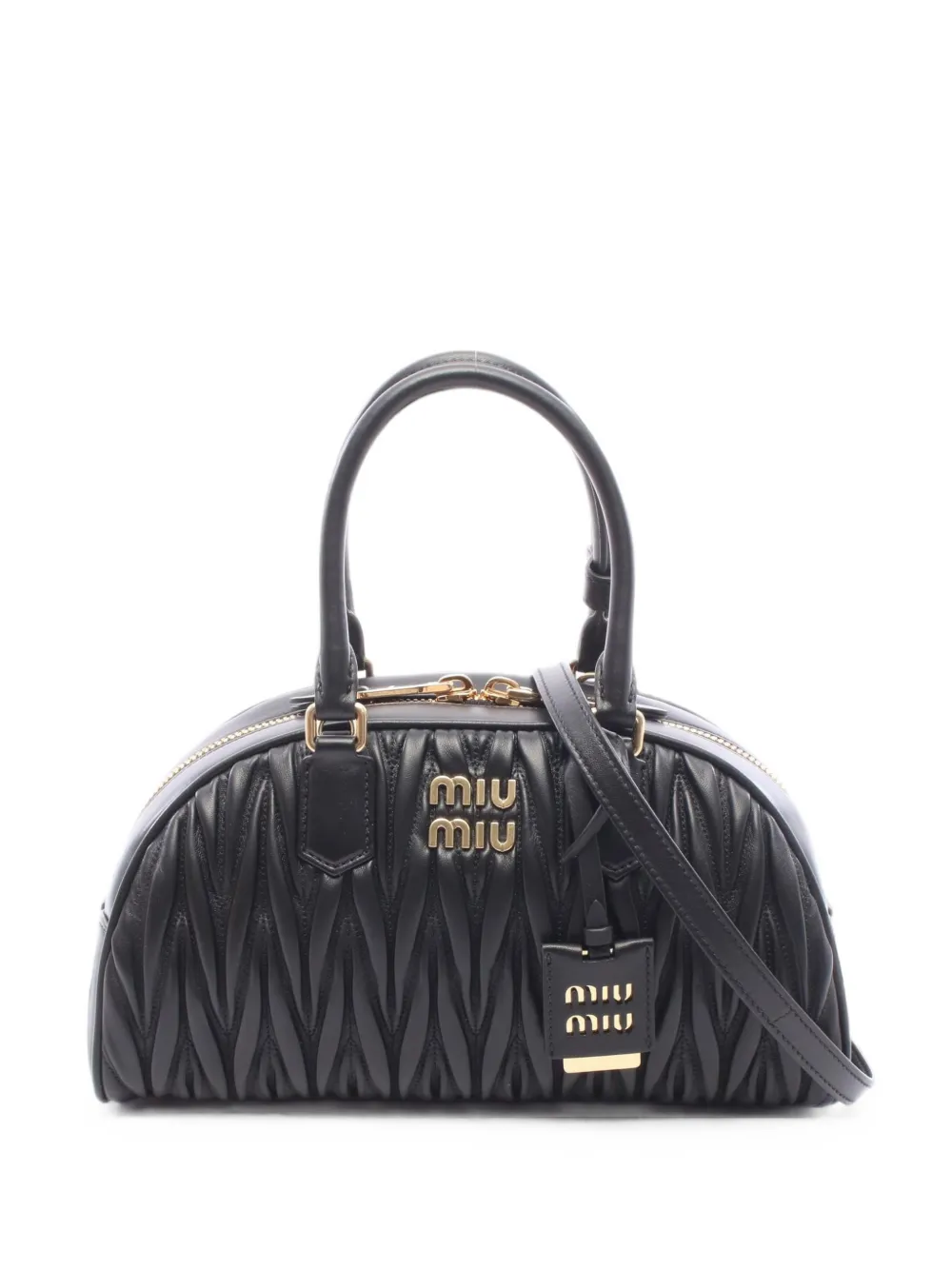 Miu Miu Pre-Owned 2020s Arkady Matelassé tote bag - Nero