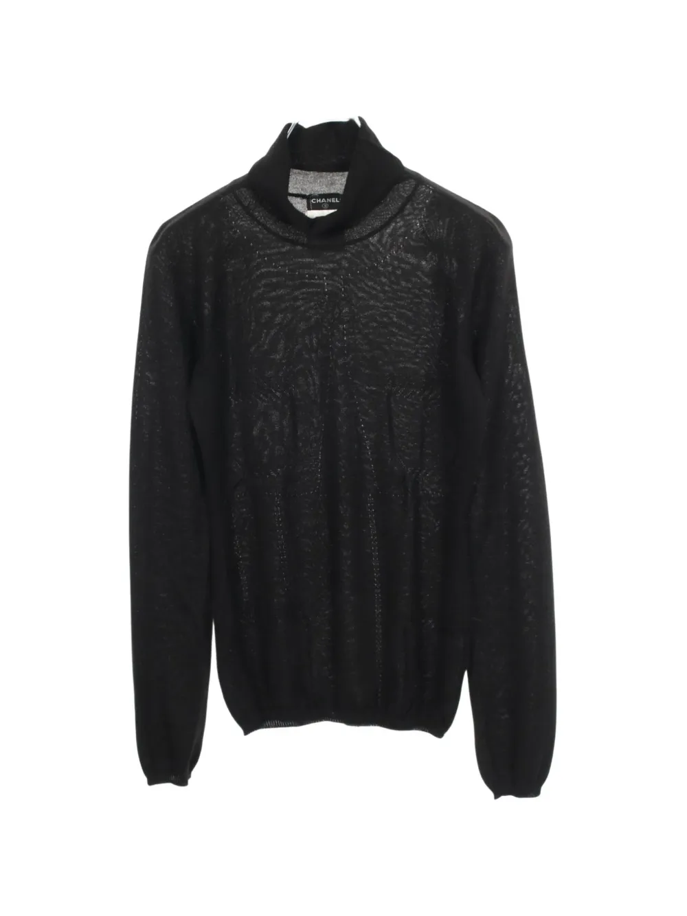 CHANEL Pre-Owned 1986-1988 Coco Mark turtleneck sweater - Nero