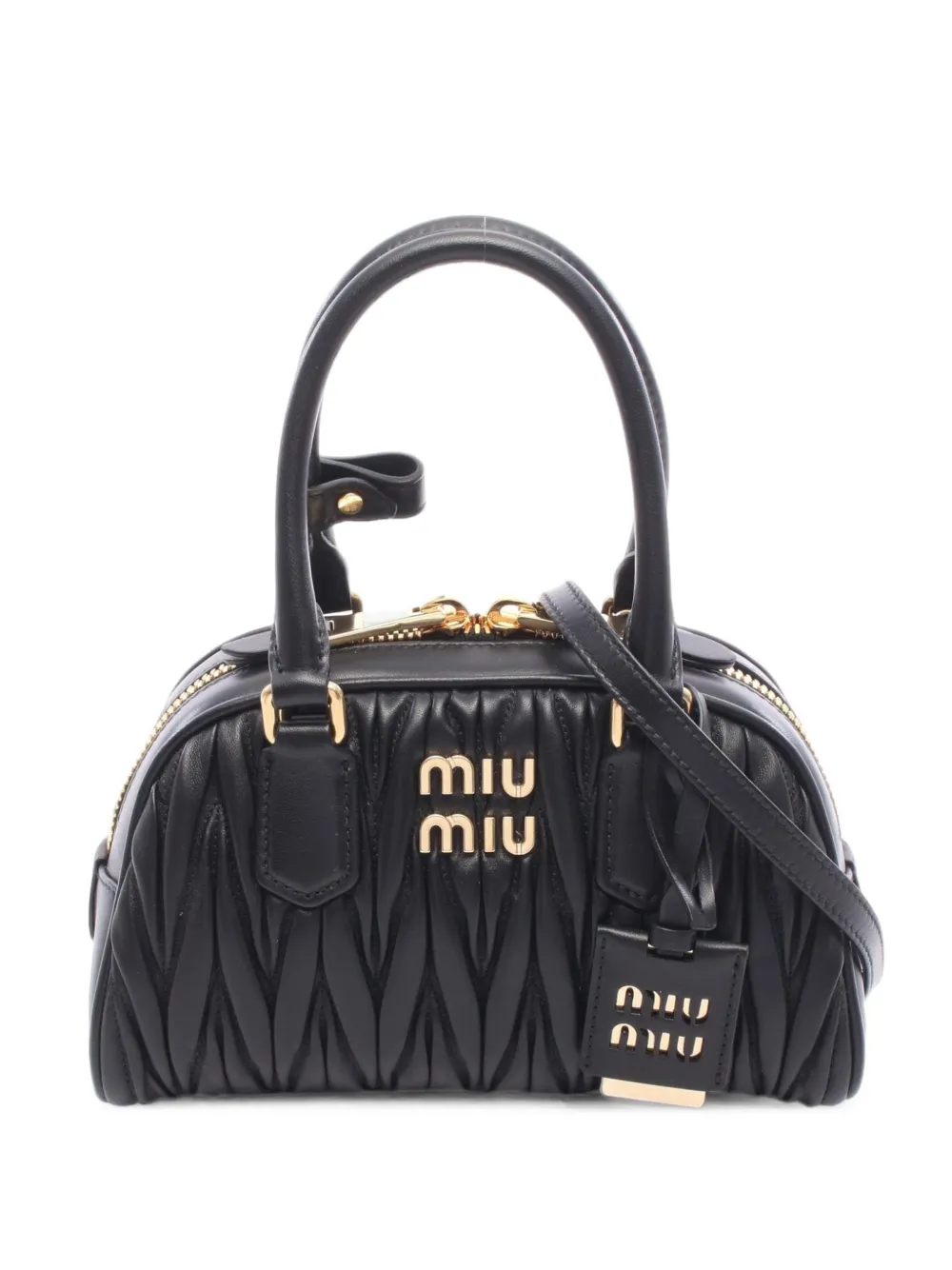 Miu Miu Pre-Owned sac à main Arkady matelassé (années 2020) - Noir Miu Miu Pre-Owned sac à main Arkady matelassé (années 2020) - Noir