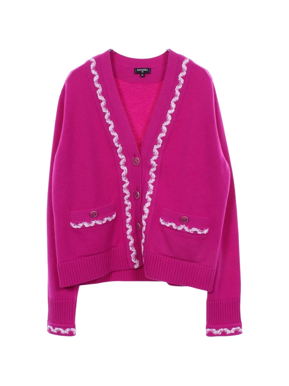 CHANEL Pre-Owned 1986-1988 Cocomark button cardigan - Rosa