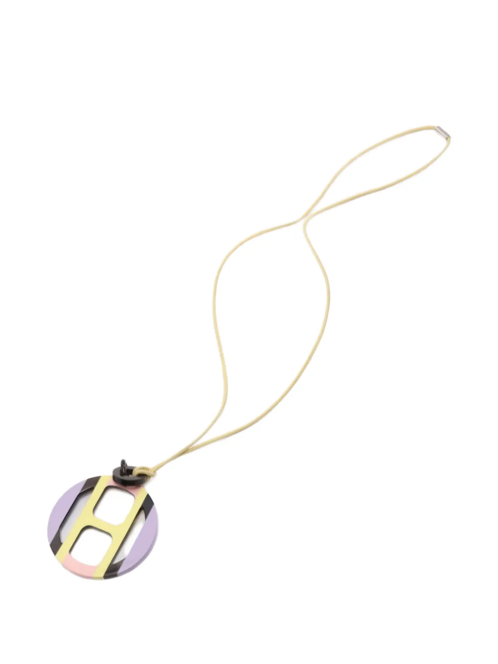 Hermès Pre-Owned 2010s H Equip lacquer necklace - Gelb
